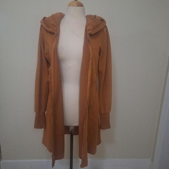 Color Me Cotton. Zip Front Long Hoodie Size M - Picture 10 of 12